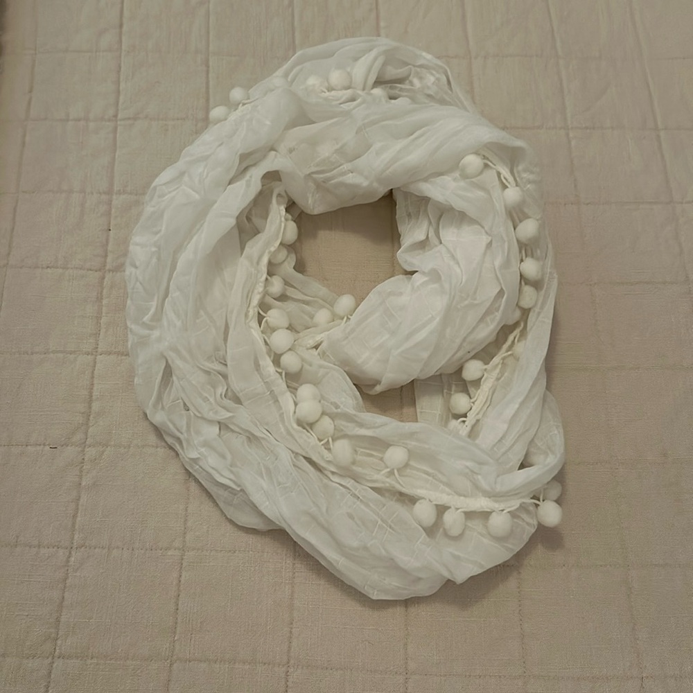 Infinity scarf. White. Brand new.